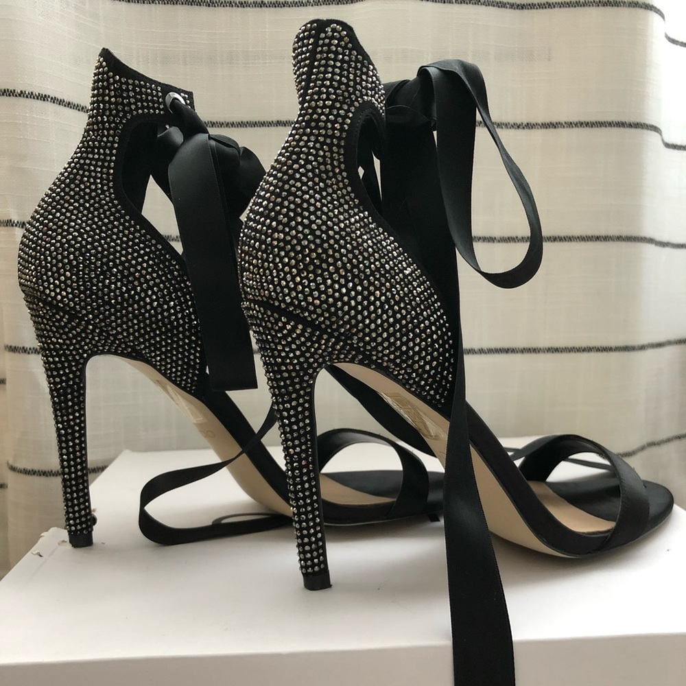 Aldo Rhinestone Ribbon Tie Stilettos - Picture 7 of 8